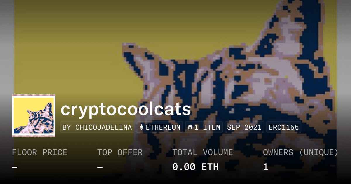 Cryptocoolcats Collection Opensea