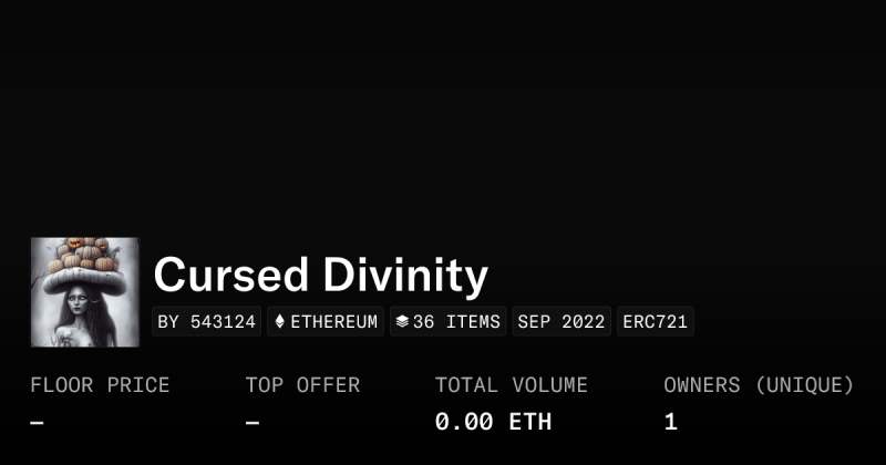 Cursed Divinity Collection Opensea - Minimal Photo Collection - Mobile Quality