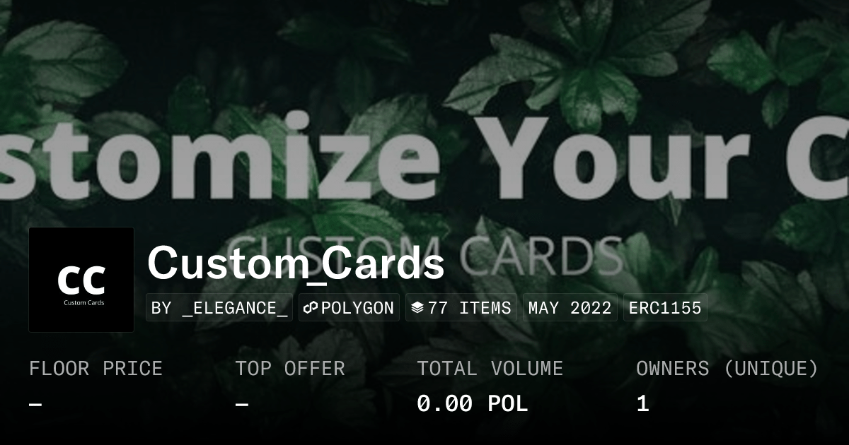 Custom Cards Collection Opensea