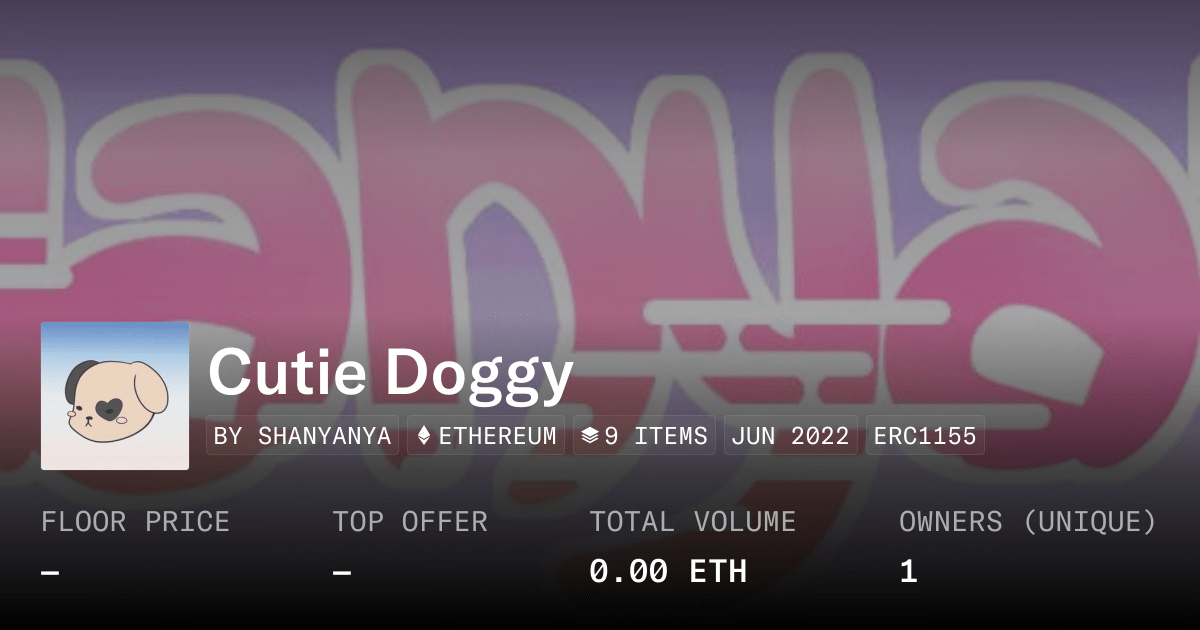 Cutie Doggy Collection Opensea