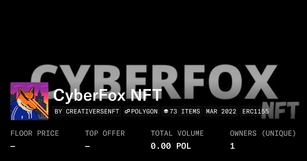 Cyberfox Nft Collection Opensea