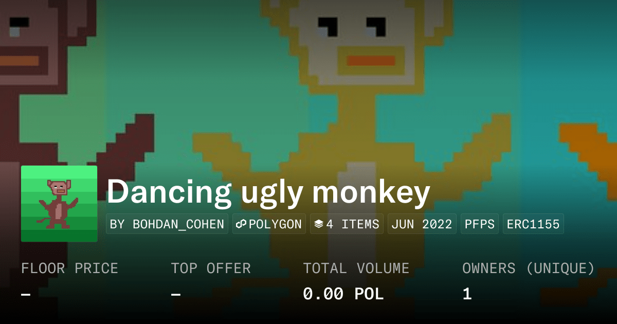 Dancing Ugly Monkey Collection Opensea