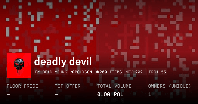 Deadly Devil Collection Opensea - Premium Light Pattern Gallery - Desktop