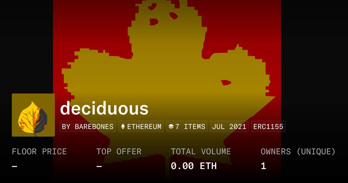 Deciduous Collection Opensea