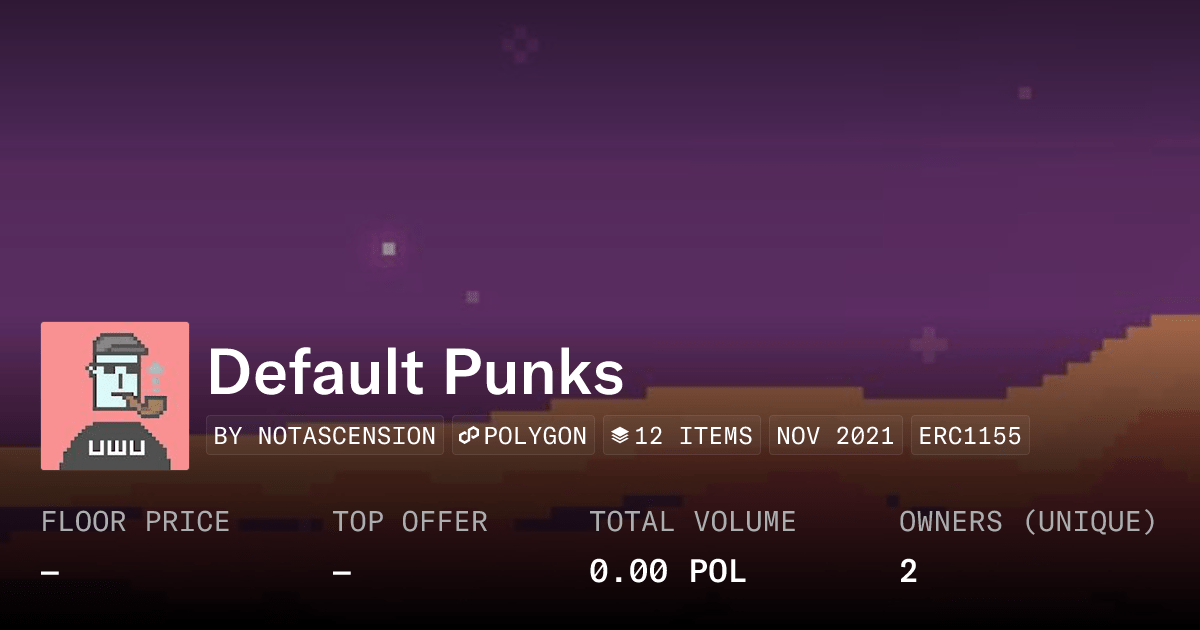 Default Punks Collection Opensea