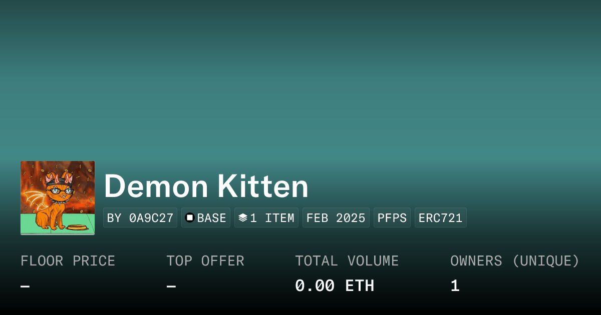 Demon Kitten Collection Opensea