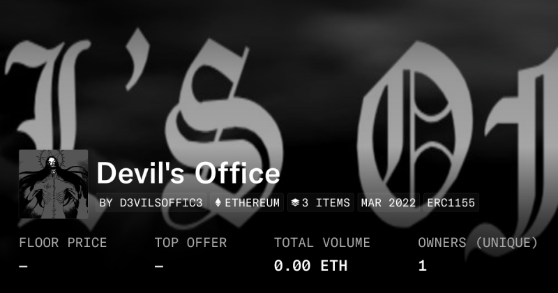 Devil S Office Collection Opensea - Creative Dark Illustration - 4K