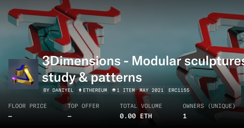 3dimensions Modular Sculptures Study Patterns Collection Opensea - City Illustration Collection - High Resolution Quality