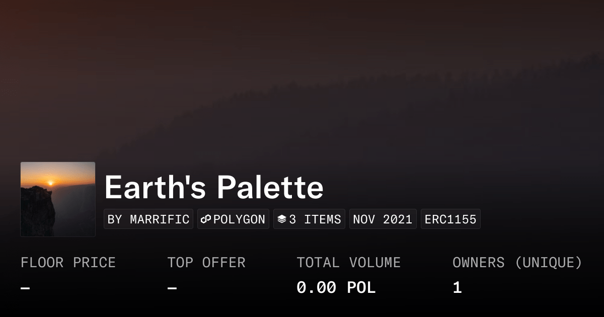 Earth S Palette Collection Opensea
