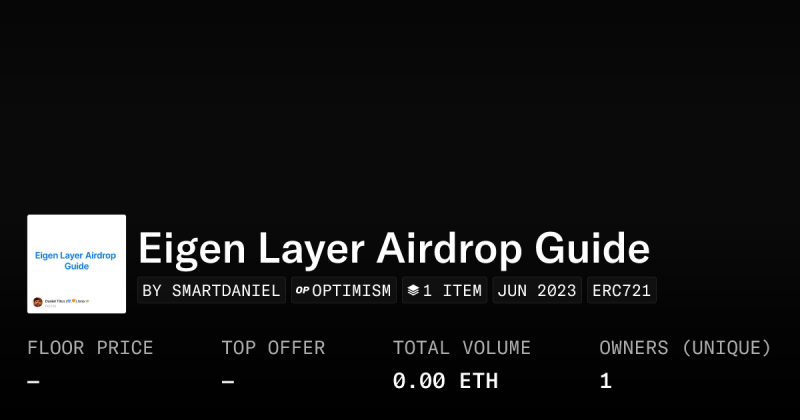 Eigen Layer Airdrop Guide Collection Opensea - High Quality Light Texture - Retina