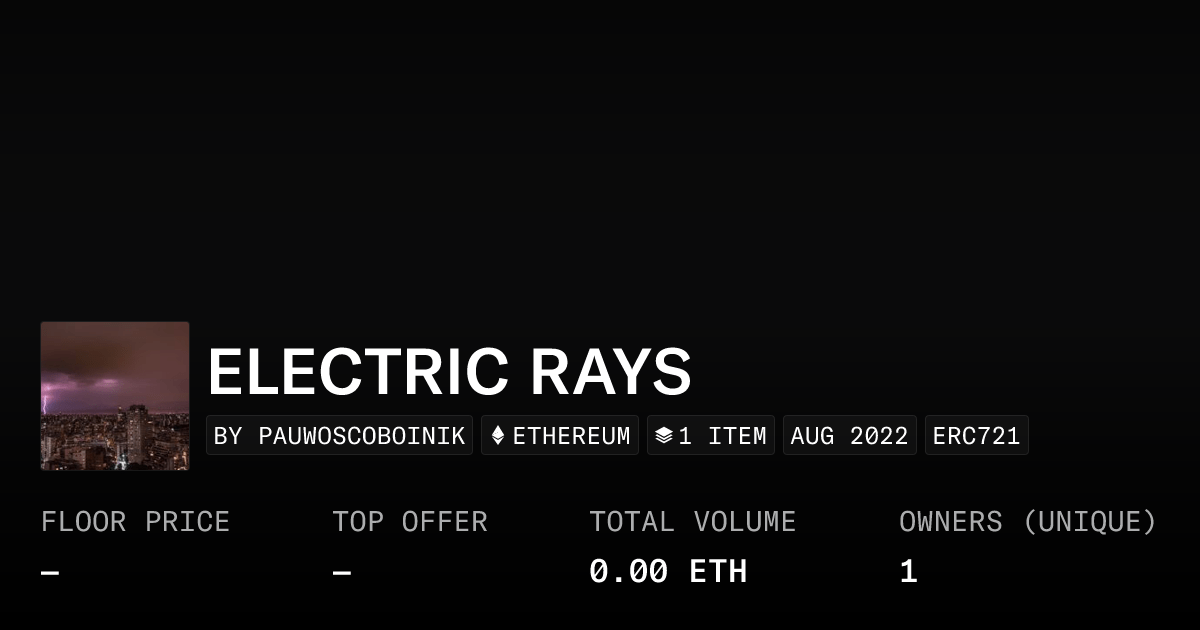 Electric Rays Collection Opensea