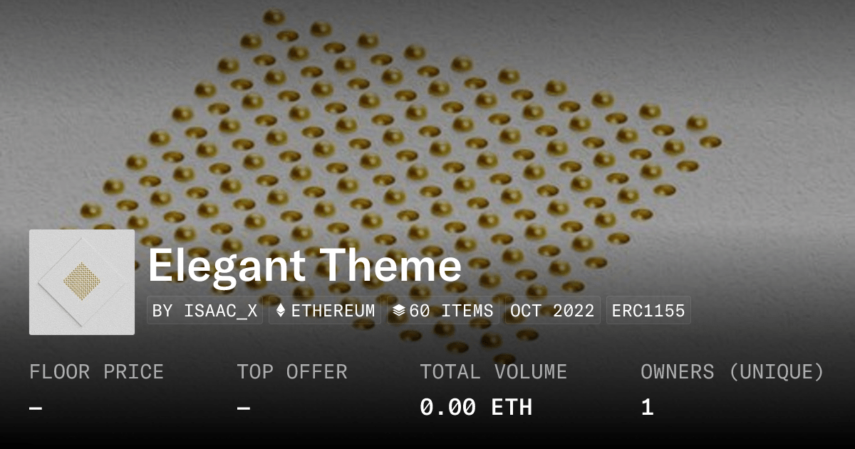 Elegant Theme Collection Opensea