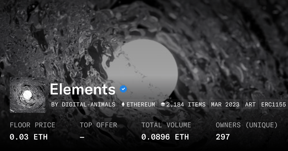 Elements 0 05 Eth Collection Opensea