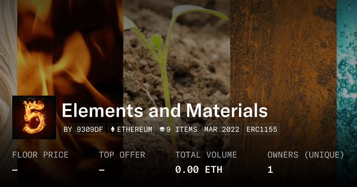 Elements And Materials Collection Opensea