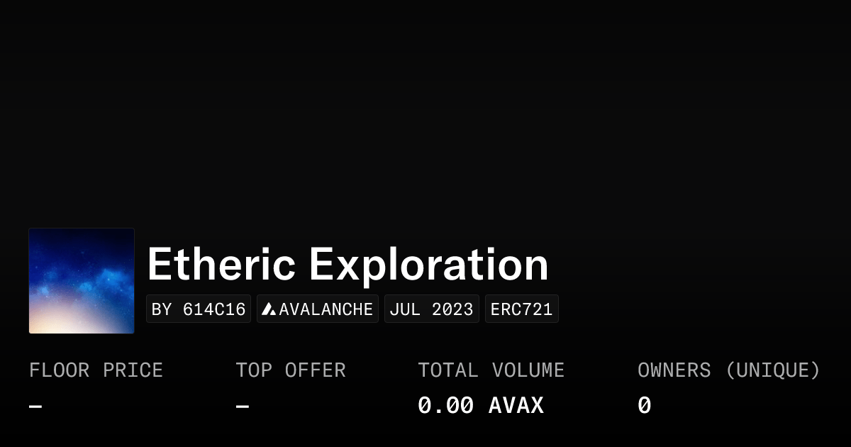 Etheric Exploration Collection Opensea