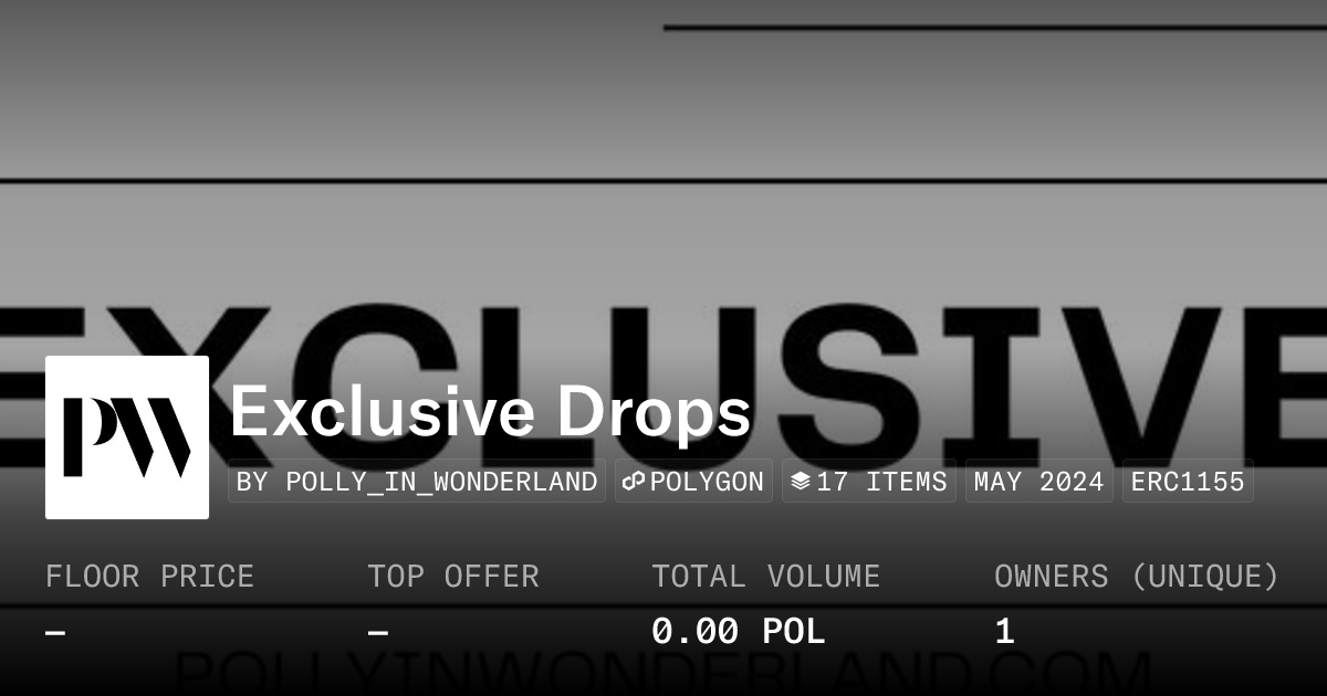 Exclusive Drops Collection Opensea