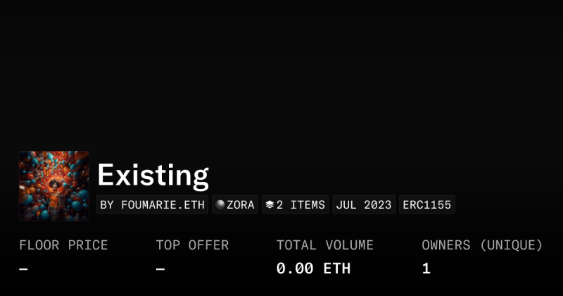 Existing Nowhere Collection Opensea - Gradient Arts - Artistic Retina Collection