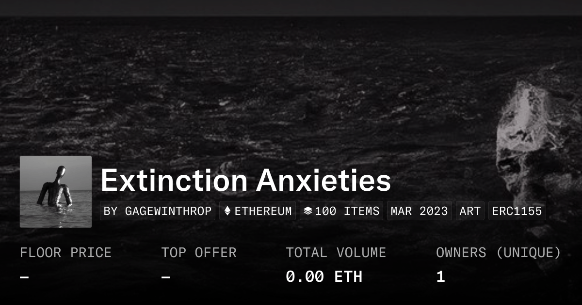 Extinction Anxieties Collection Opensea