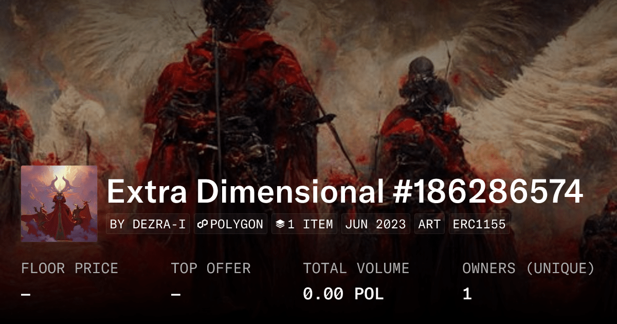 Extra Dimensional 186286574 Collection Opensea