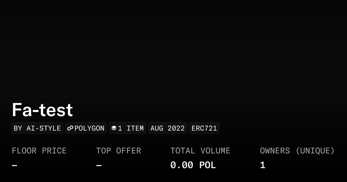 Fa Test Collection Opensea