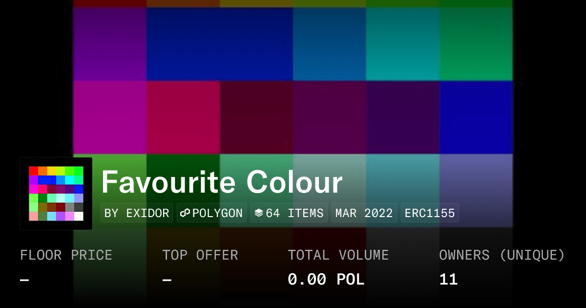 Favourite Colour Collection Opensea