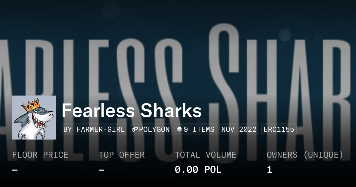 Fearless Sharks Collection Opensea