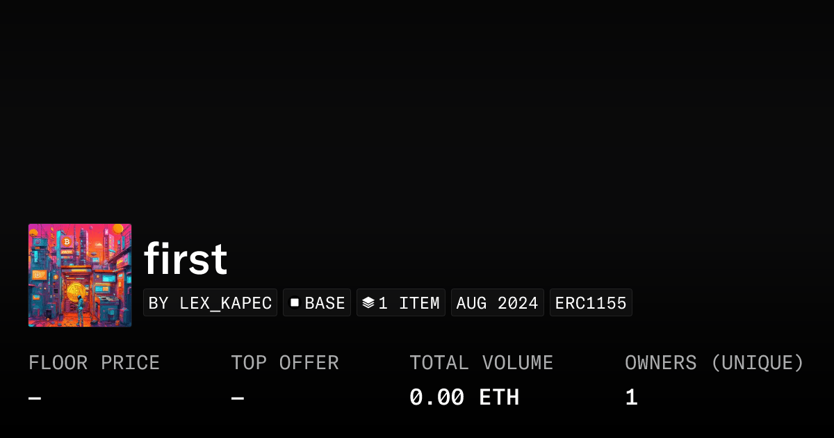 First Collection Opensea