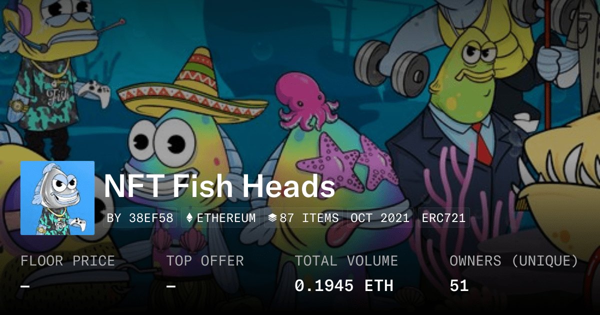 Nft Fish Heads Collection Opensea