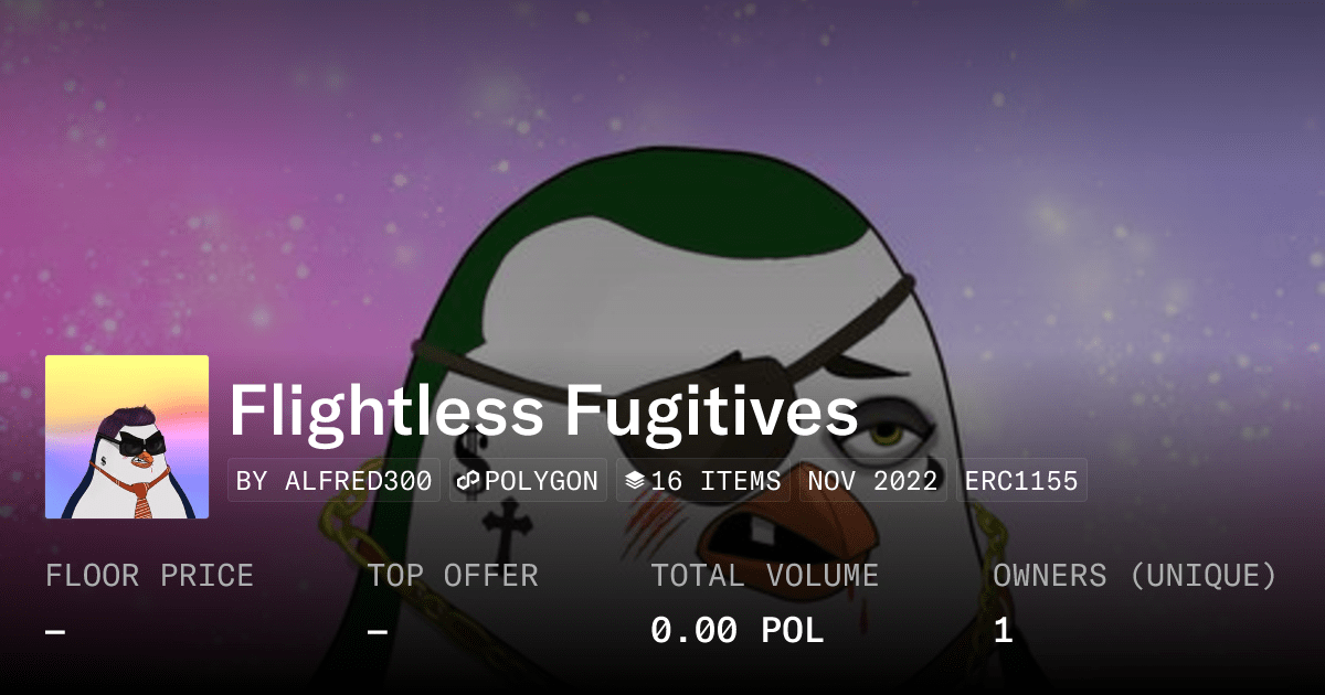Flightless Fugitives Collection Opensea