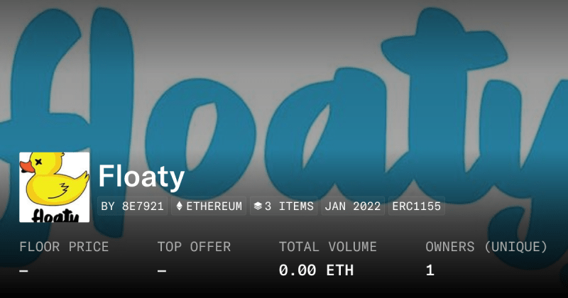 Float Alone Collection Opensea - Artistic Vintage Image - High Resolution