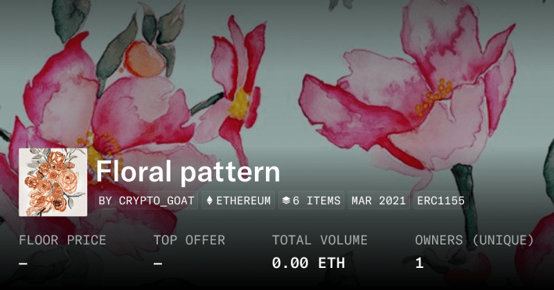 Floral Pattern Collection Collection Opensea - Premium Landscape Pattern Gallery - Mobile