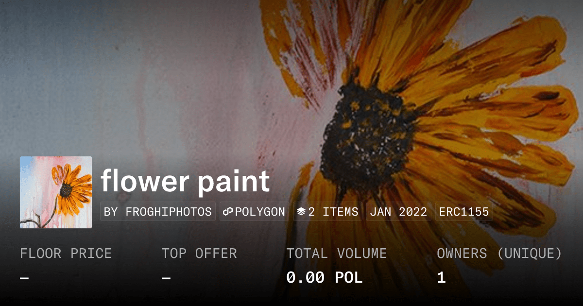 Flower Paint Collection Opensea