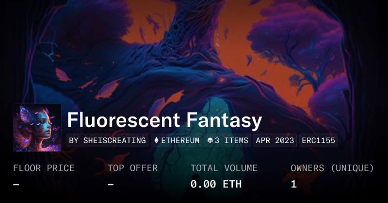 Fluorescent Fantasy Collection Opensea - Full HD Dark Illustrations for Desktop