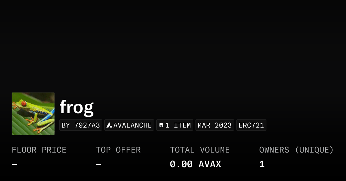 Frog Collection Opensea