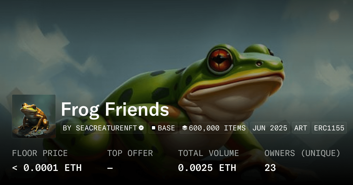 Frog Friends Collection Opensea