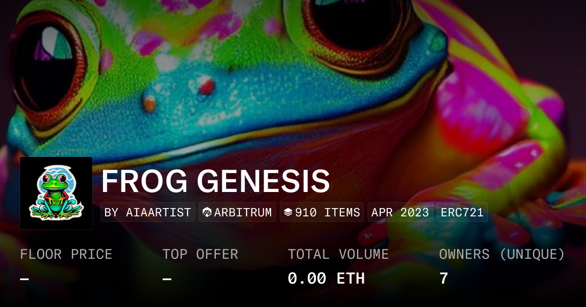 Frog Genesis Collection Opensea