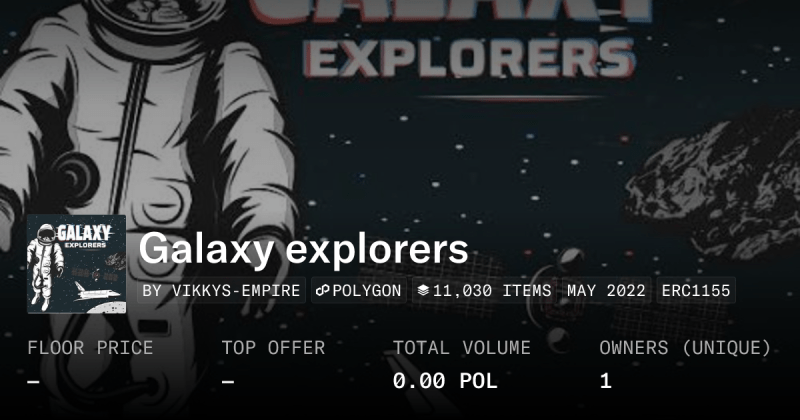 Galaxy Explorers Collection Opensea - Mobile Landscape Patterns for Desktop