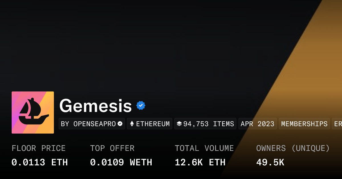 Gemesis Collection Opensea