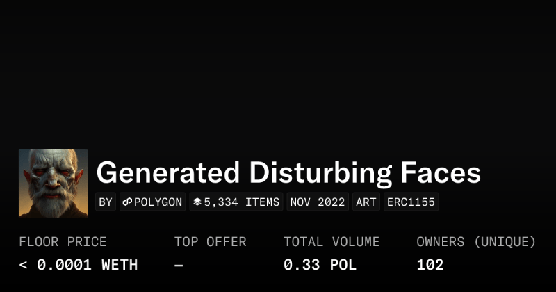 Disturbing Faces Collection Opensea - Nature Photos - Artistic Full HD Collection