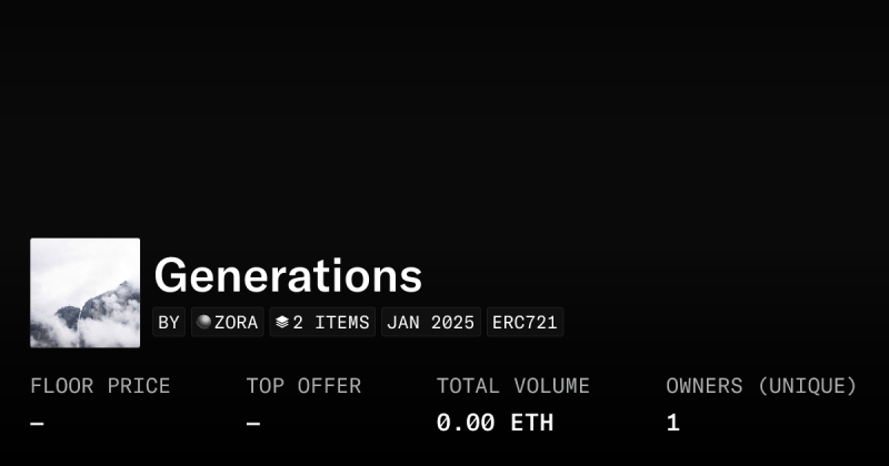 Generations Collection Opensea - Perfect Sunset Pattern - Desktop