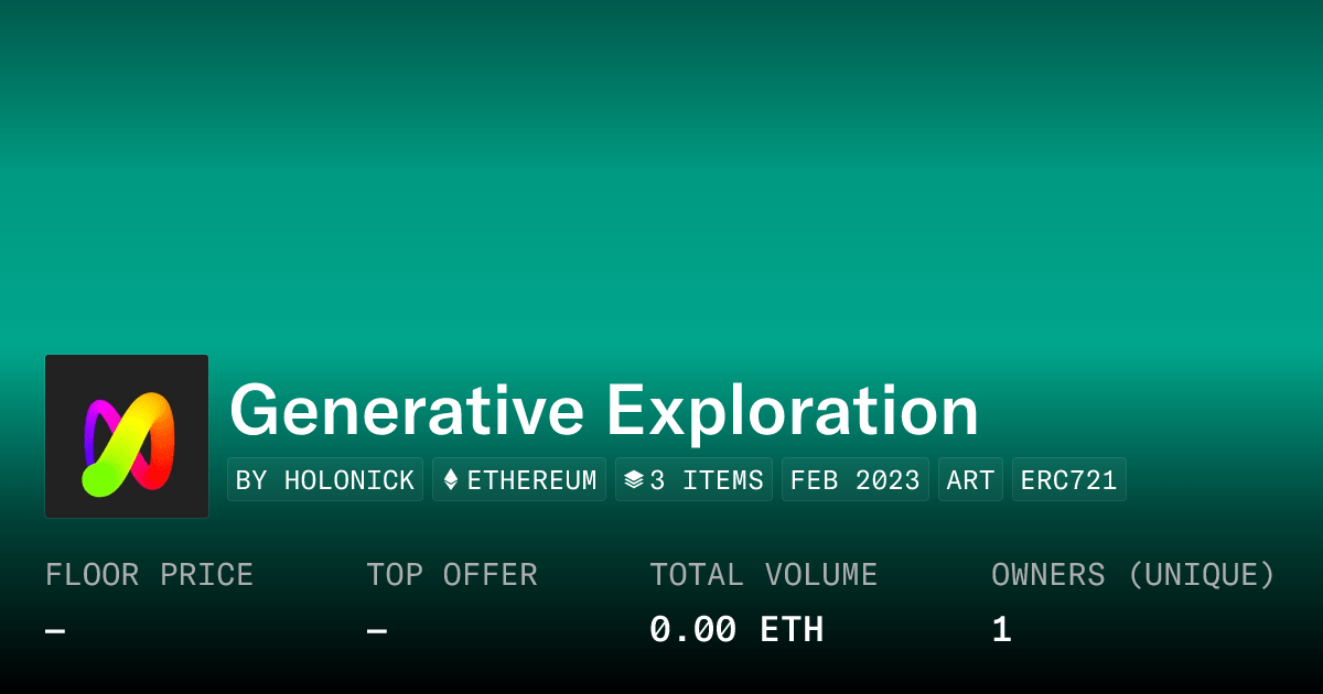 Generative Exploration Collection Opensea