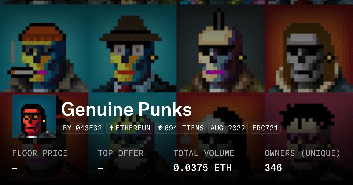 Genuine Punks Collection Opensea