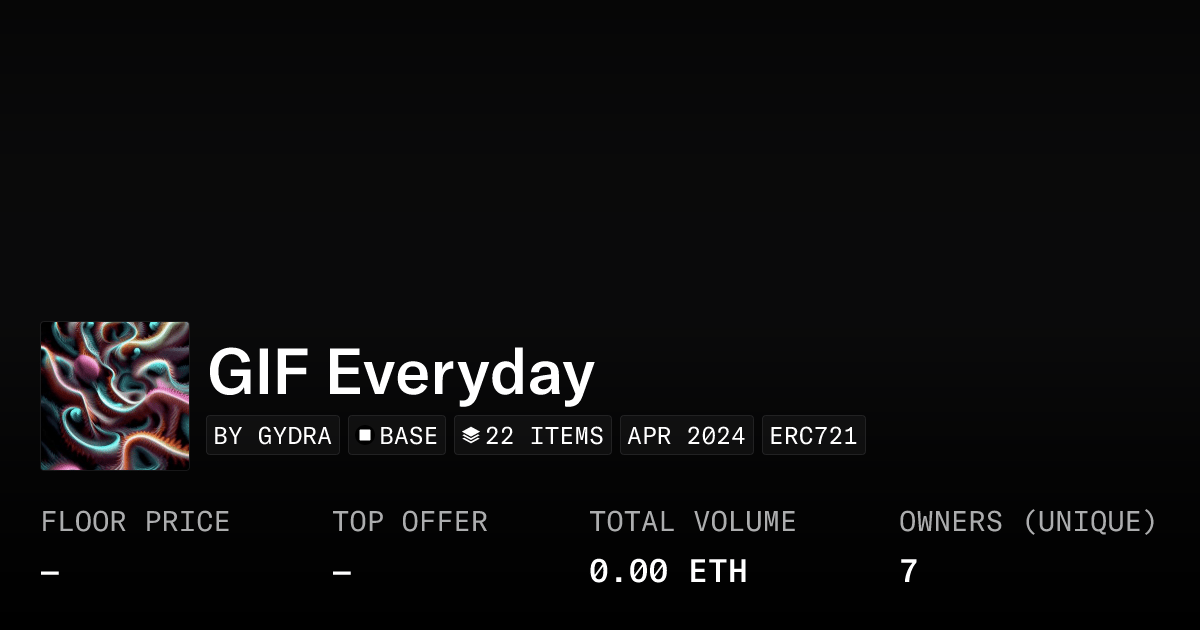 Gif Everyday Collection Opensea