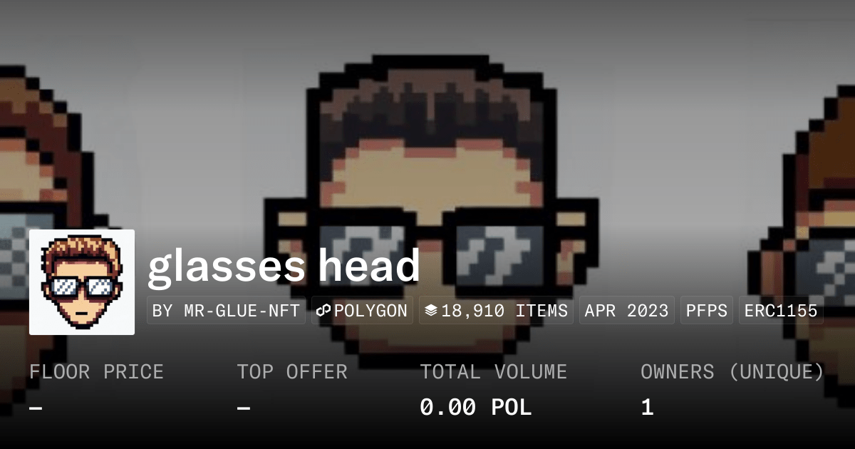 Glasses Head Collection Opensea