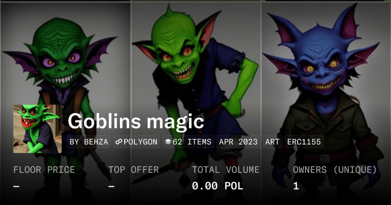 Goblins Magic Collection Opensea - Professional Light Picture - Full HD