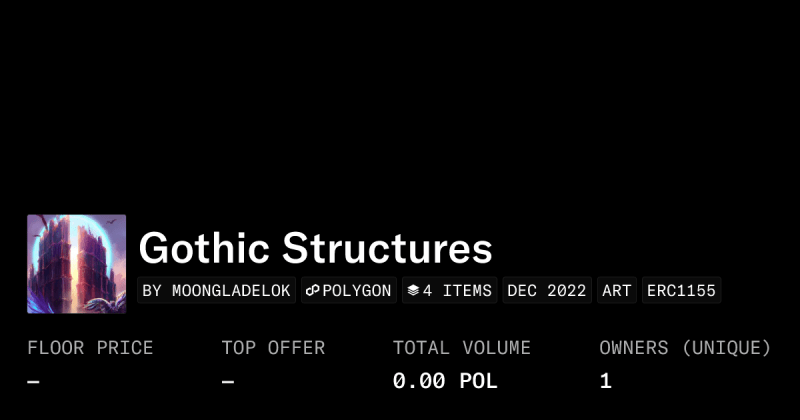 Gothic Collection Opensea - Premium Geometric Picture Gallery - High Resolution