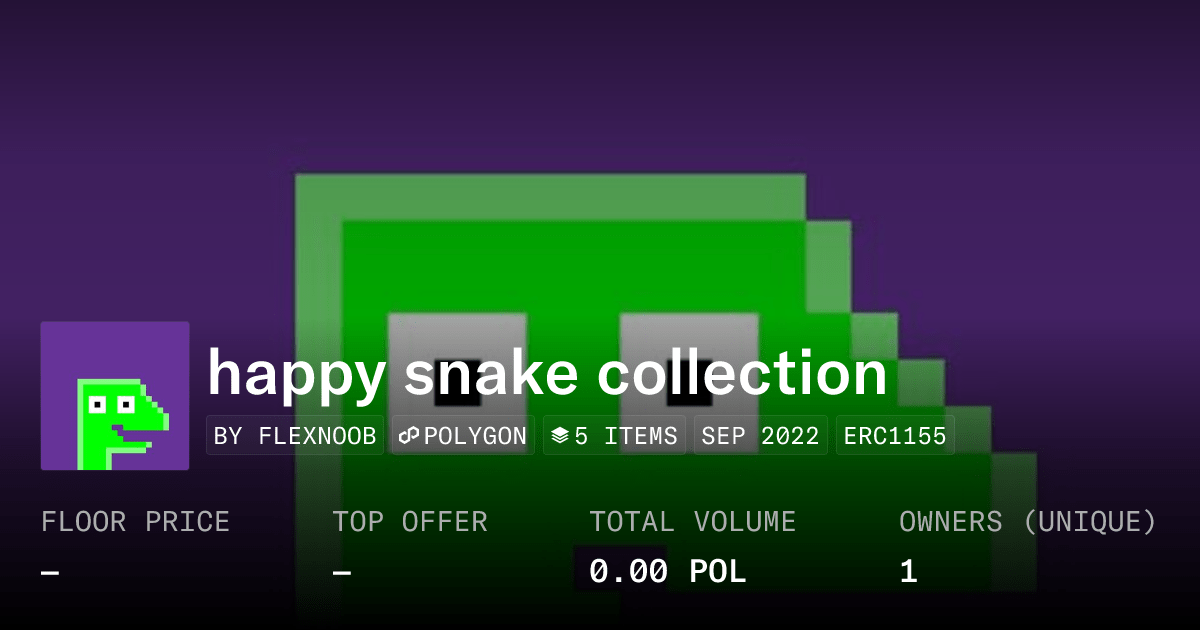 Happy Snake Collection Collection Opensea