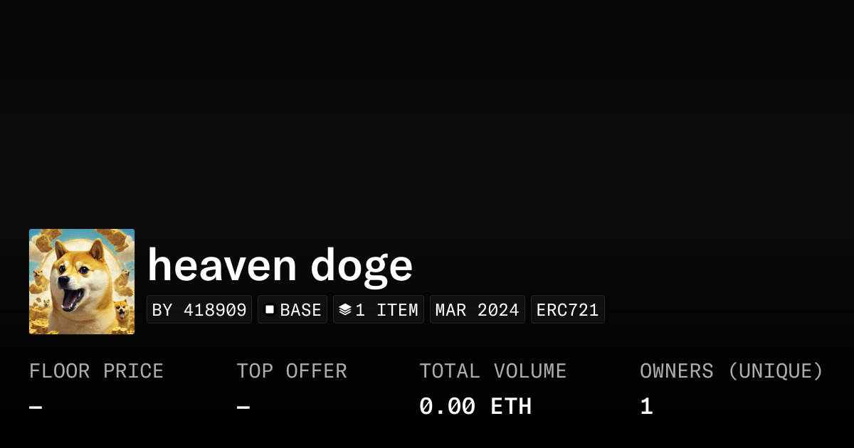 Heaven Doge Collection Opensea
