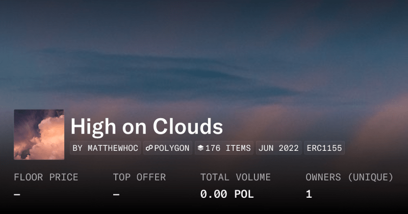 Clouds High Collection Opensea - Best Landscape Images in 8K