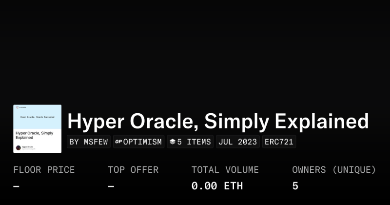 Hyper Oracle A Programmable Zkoracle Network Collection Opensea - Premium Dark Image Gallery - High Resolution